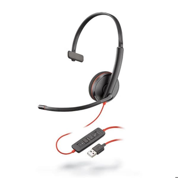 Headsetmikrofon - PLANTRONICS - Blackwire C3210 - Kabelansluten - Bredband på PC - Aktiv brusreducering