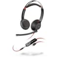 Miniatyrbild 3 av 3: PLANTRONICS BLACKWIRE 5220 BINAURAL HEADBAND SVART, RÖD - AUDI HJÄLMAR