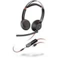 Miniatyrbild 1 av 3: PLANTRONICS BLACKWIRE 5220 BINAURAL HEADBAND SVART, RÖD - AUDI HJÄLMAR