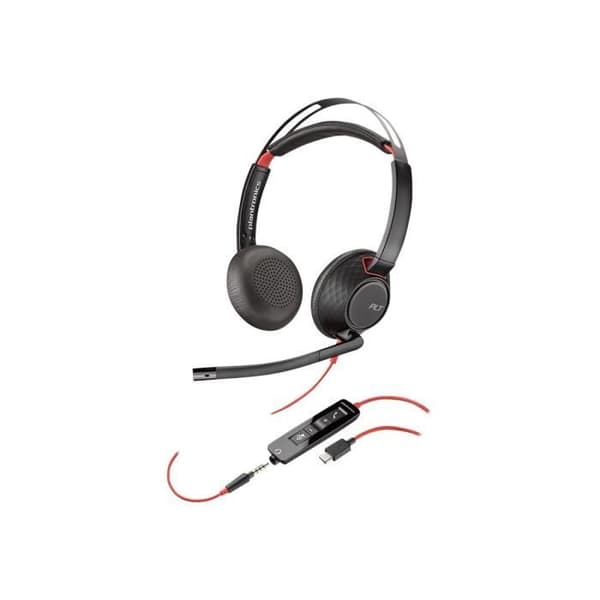 Plantronics Blackwire 5220 USB C Headset - Kabelanslutet - Over-head design - Stereo - Circumaural