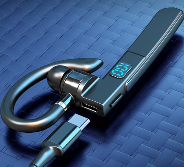 Business trådlöst Bluetooth-headset X6 in-ear hängande öra ultra-lång livslängd ENC-samtal digital display 5.3
