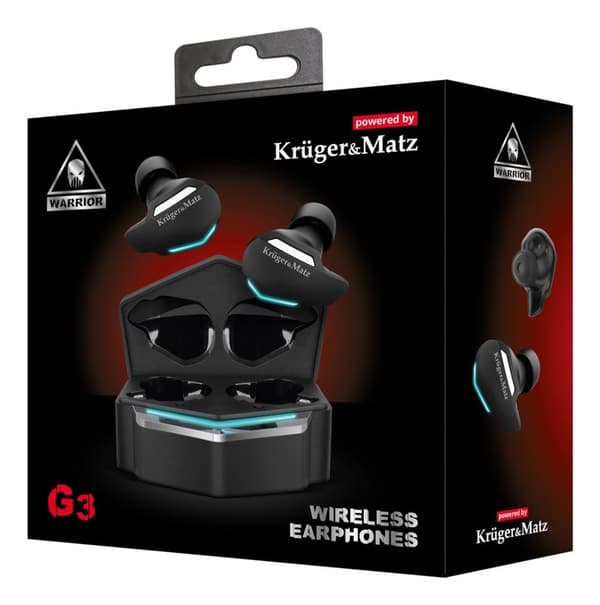 Krüger&Matz KMPG3 hovedtelefoner/headset Trådløse In-ear Gaming Bluetooth Sort, Blå