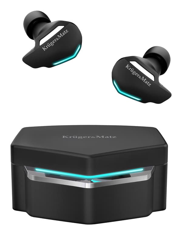 Krüger&Matz KMPG3 hovedtelefoner/headset Trådløse In-ear Gaming Bluetooth Sort, Blå