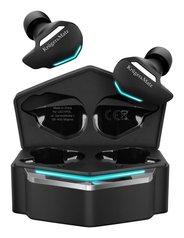 Krüger&Matz KMPG3 hovedtelefoner/headset Trådløse In-ear Gaming Bluetooth Sort, Blå