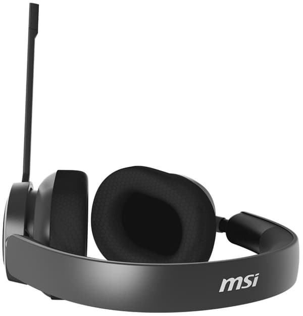MSI Maestro 300 -kuulokkeet langallisesti, pääpannalla, pelaamiseen, USB Type-C / USB Type-A, musta