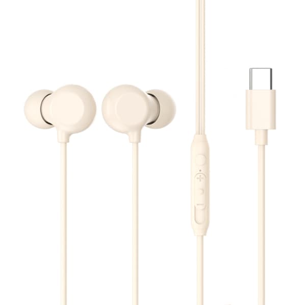 Hörlurar trådbundna in-ear typec gränssnitt sömn hörlurar bekväma runda hål lång slitage utan smärta brusreducering hörlurar