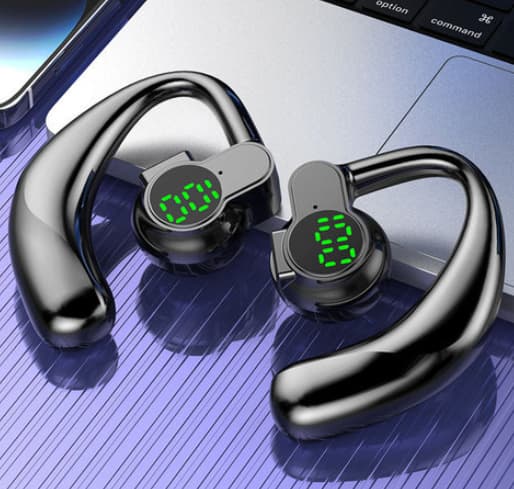 Hög ljudkvalitet, äkta trådlöst Bluetooth-headset med hängande öra, affärsmässigt, sportigt, lång standbytid