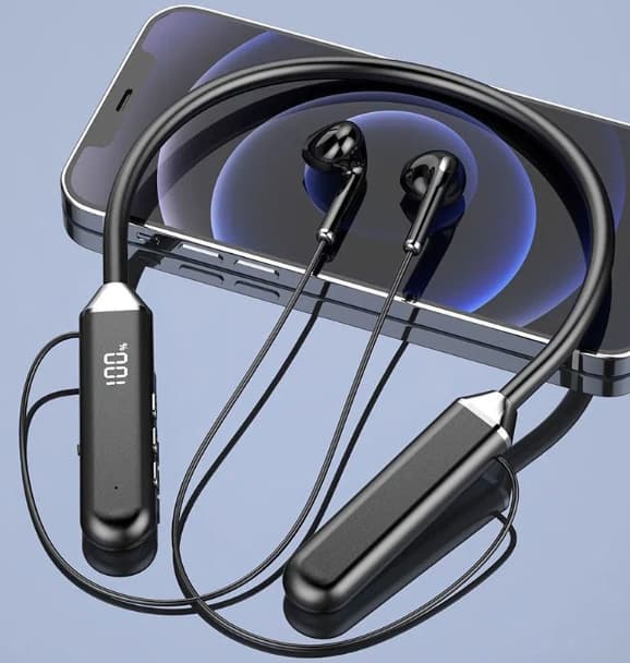 Langattomat Bluetooth-kuulokkeet LED-digitaalinen näyttö Urheilu Pitkäikäiset kuulokkeet Pelikaulan tyyppi Universal