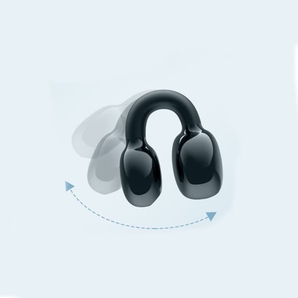 Ilmaa johtavat langattomat Bluetooth-kuulokkeet urheiluun, klipsi korvissa