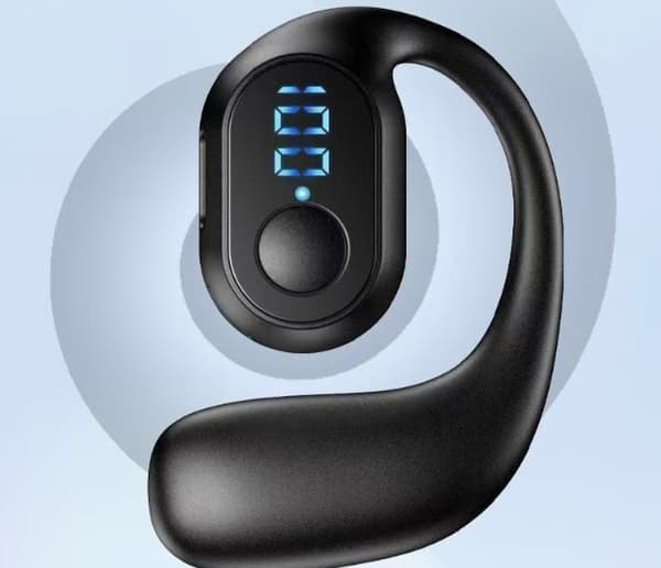 Korkea äänenlaatu, aidosti langattomat Bluetooth-kuulokkeet roikkuvalla korvalla, business, urheilullinen, pitkä valmiusaika