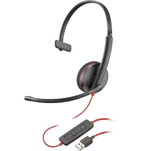 HP Poly Blackwire 3210 Monaural USB-A Headset Bulk