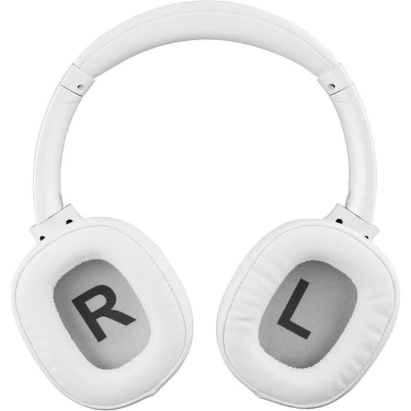 Intenso O400HA Hybrid Supra-aural Hörlurar med Aktiv Bullerreducering och Bluetooth 5.3, Vit