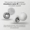 Miniatyrbild 4 av 6: SONY LinkBuds WFLS900 trådlösa Bluetooth-hörlurar - Batteritid upp till 17,5 timmar - Vit