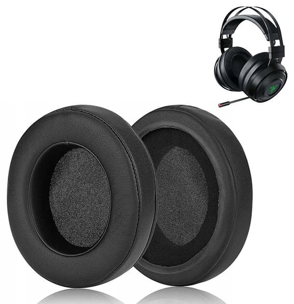 Ørepuder/svampe til RAZER Nari Ultimate Wireless 7.1 Kraken Kitty Nari Sort