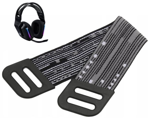 Huvudbandsskydd i gummi för Logitech G733 G335 hörlurar grå