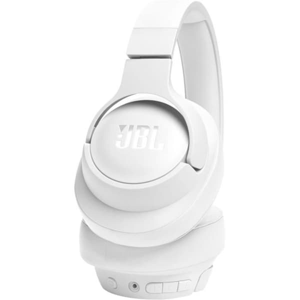 Trådlösa hörlurar JBL Tune 720BT - Ren basljud - Bluetooth 5.3 - 76 timmars batteritid - Lätta och bekväma - Vit