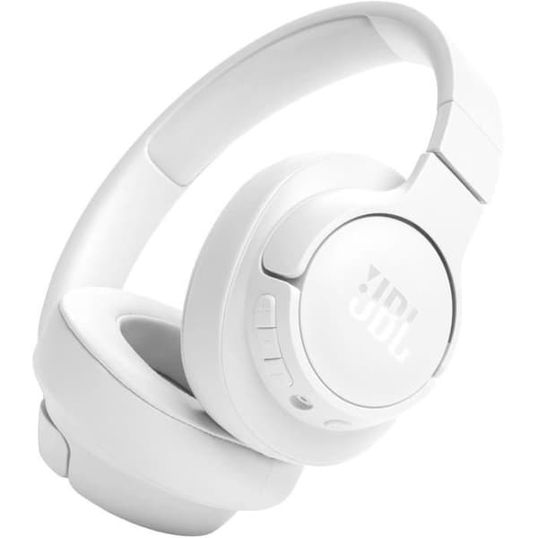 Trådlösa hörlurar JBL Tune 720BT - Ren basljud - Bluetooth 5.3 - 76 timmars batteritid - Lätta och bekväma - Vit