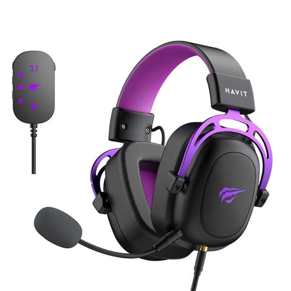 Trådbundet spelheadset, 1,7 m - Havit (H2002C+U) - Svart