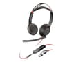 Miniatyrbild 3 av 3: Headsetmikrofon - trådbunden - 3,5 mm-uttag, USB-C - HP Inc. - Poly Blackwire 5220 - Headsetmikrofon - on-ear - trådbunden - 3,5 mm-uttag, USB