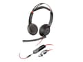 Miniatyrbild 2 av 3: Headsetmikrofon - trådbunden - 3,5 mm-uttag, USB-C - HP Inc. - Poly Blackwire 5220 - Headsetmikrofon - on-ear - trådbunden - 3,5 mm-uttag, USB