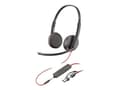 Miniatyrbild 2 av 3: HP Poly Blackwire 3225 Stereo USB-C Headset +3,5 mm kontakt +USB-C/A-adapter