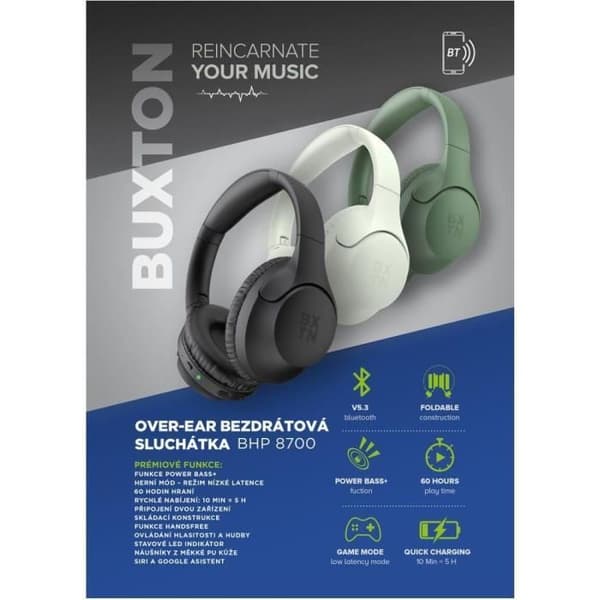 Langattomat korvakuulokkeet - Buxton - BHP 8700 VALKOINEN