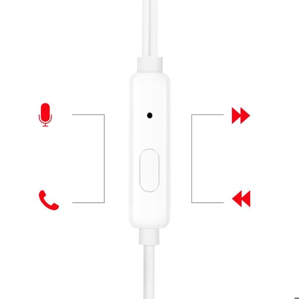 OnePlus USB C Trådbundna Hörlurar med Inbyggd Kontroller OnePlus Vit