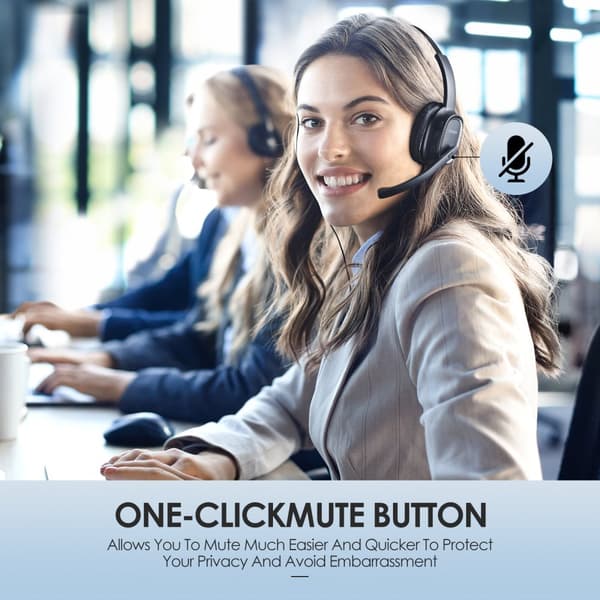 Langaton puhelinkeskuspäät headset, 50 tuntia puheaikaa, kaksoislaitteiden yhteys, melunvaimennus