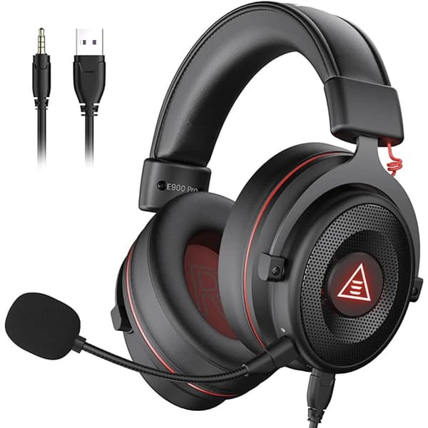Gaming headset, 7.1 surround sound, støjreducerende mikrofon,Sort