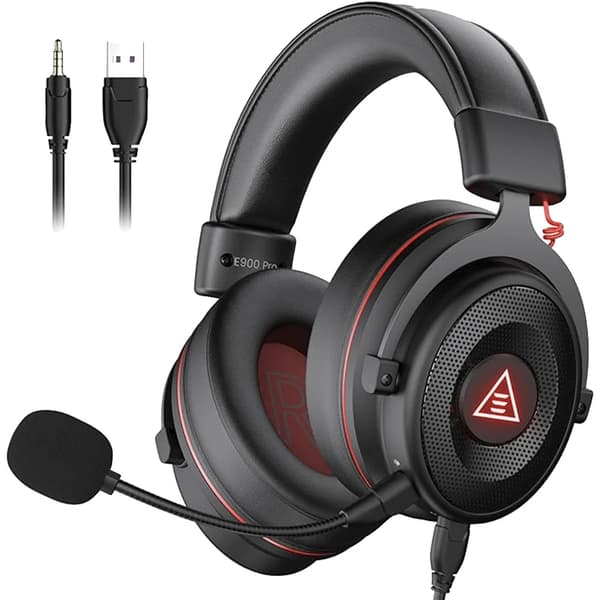 Gaming headset, 7.1 surround sound, støjreducerende mikrofon,Sort