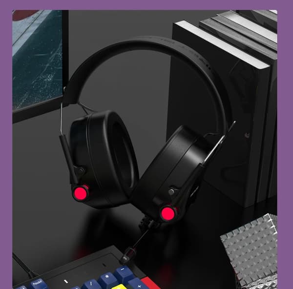 Spelheadset, Över örat, Dynamisk röståtergivning, Trådad kommunikation,svart