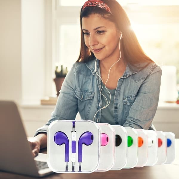 In-ear hörlurar Vit