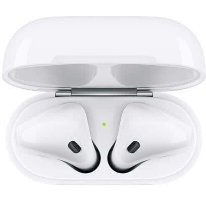 Apple AirPods 2 (MV7N2ZM) + laddningsfodral - Vit - Rekonditionerad - Mycket bra skick- REFURBISHED