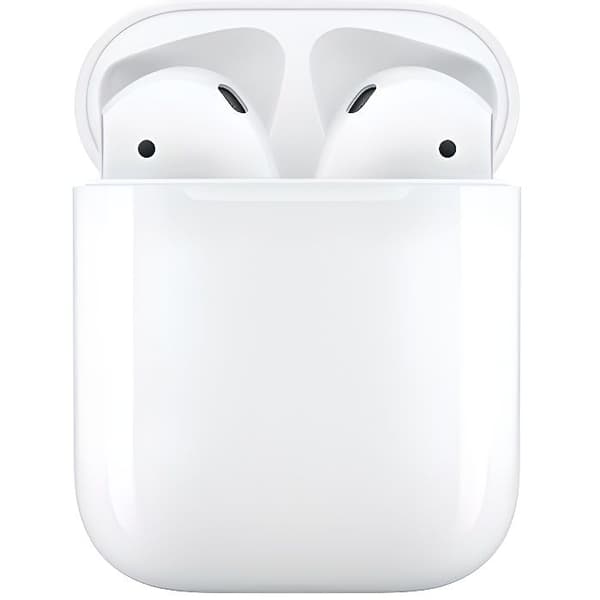 Apple AirPods 2 (MV7N2ZM) + laddningsfodral - Vit - Rekonditionerad - Mycket bra skick- REFURBISHED