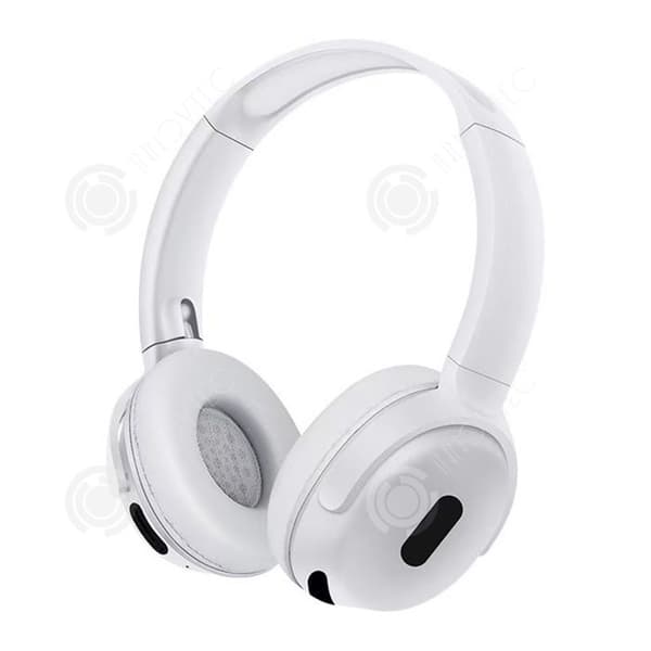 INN Bluetooth-huvudtelefoner bluetooth 5.3 10m vit med brusreducerande mikrofon stereohörlurar trådlösa hörlurar trådlösa bluetooth-huvudtelefoner