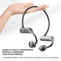 Miniatyrbild 3 av 6: FOXSPORT, Benledningshörlurar, Sporthörlurar, Trådlösa hörlurar, Bluetooth-hörlurar med nackband, Svart