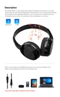 Miniatyrbillede 2 af 4: Trådløs Bluetooth-hovedtelefon, CE- og FCC-certificeret, alsidig kompatibilitet