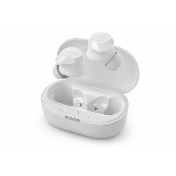 Trådlösa hörlurar - PHILIPS - TAT1209WT - Vit - Inbyggd mikrofon - Lång batteritid