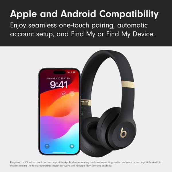 Apple Beats Solo4 Over Ear Trådlösa Hörlurar - Svart och Guld