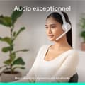 Miniatyrbild 3 av 6: Logitech Zone 300 Trådlöst Bluetooth PC-headset med brusreducerande mikrofon - Vit