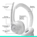 Miniatyrbild 6 av 6: Logitech Zone 300 Trådlöst Bluetooth PC-headset med brusreducerande mikrofon - Vit