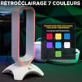 Miniatyrbild 4 av 6: Hörlurs-/headsetstativ - THE G-LAB - K-STAND RADO - RGB USB - Vit