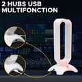 Miniatyrbild 5 av 6: Hörlurs-/headsetstativ - THE G-LAB - K-STAND RADO - RGB USB - Vit