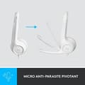 Miniatyrbillede 3 af 6: Headset - Kablet - Logitech - H390 - Stereo, Indbygget mikrofon, Støjreducerende - Hvid