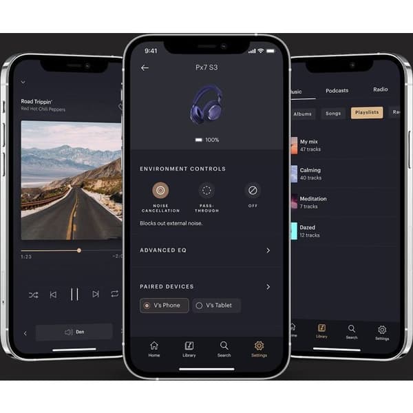 Bowers & Wilkins Px7 S3 trådlösa over-ear-hörlurar med aktiv brusreducering Indigo Blue