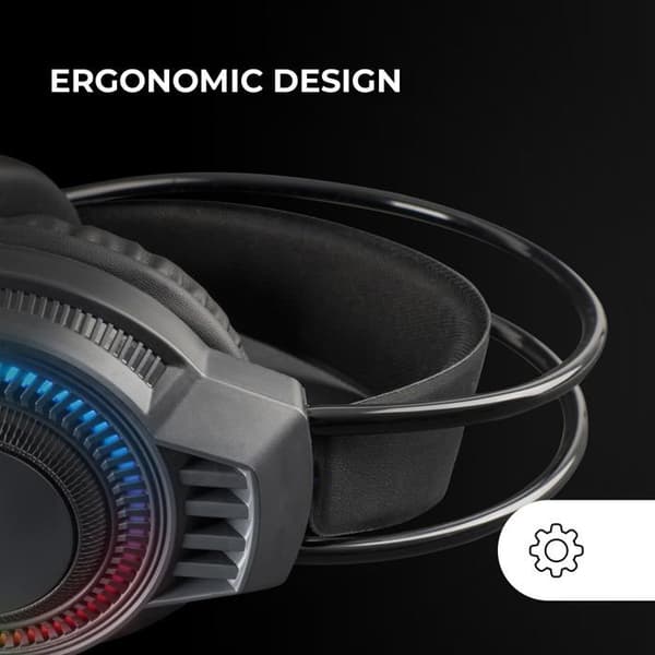 Gaming Headset - Mars Gaming - MH124 - FRGB Regnbågsbelysning - Flexibel Mikrofon - Volymkontroll