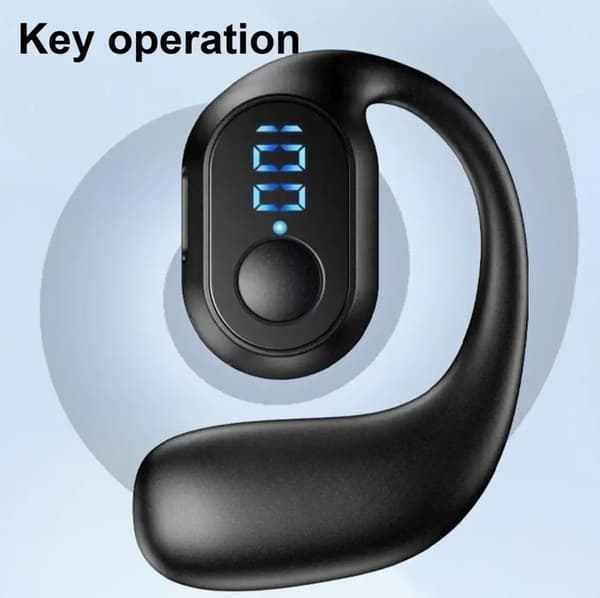 Hög ljudkvalitet, äkta trådlöst Bluetooth-headset med hängande öra, affärsmässigt, sportigt, lång standbytid