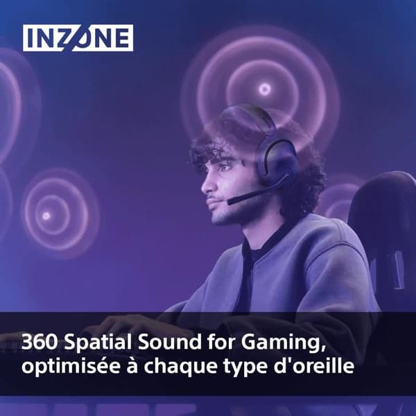Sony INZONE Wireless H5 Gaming Headset - 360 Spatial Sound för PC/PS5 - Svart-PC-tillbehör