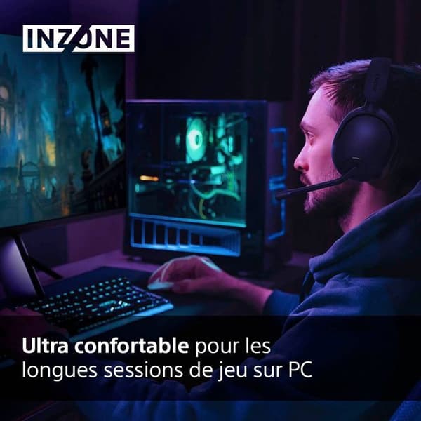 Sony INZONE Wireless H5 Gaming Headset - 360 Spatial Sound för PC/PS5 - Svart-PC-tillbehör