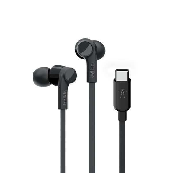 Belkin ROCKSTAR Hovedtelefoner Kablede In-ear Opkald/Musik USB Type-C Sort